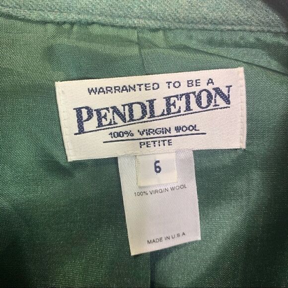 SALE💚Pendleton wool jacket green size 6 petite - Picture 3 of 11